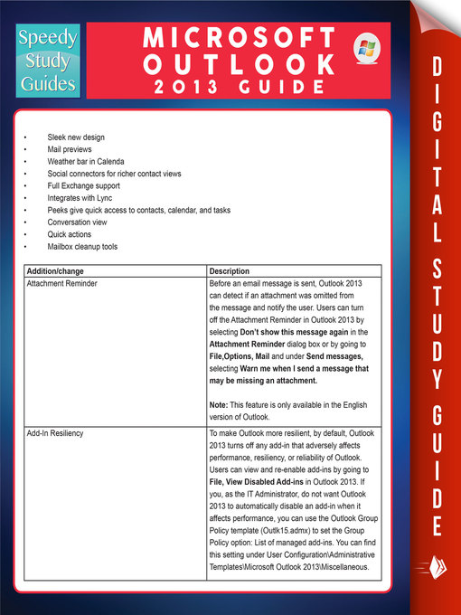 Title details for Microsoft Outlook 2013 Guide by Speedy Publishing - Available